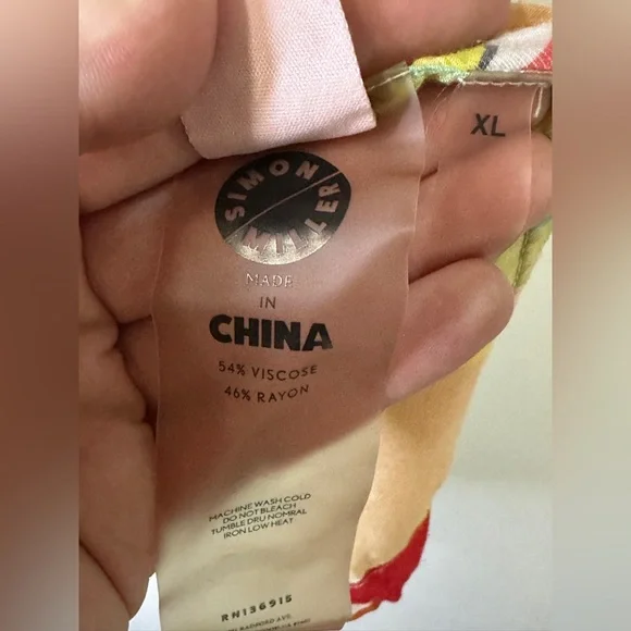 SIMON MILLER Zeem Graphic Fruit Print Shirt XL - flawed - Picture 10 of 10